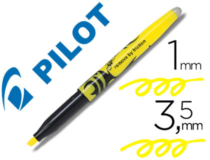 Marcador Pilot Frixion Light Apagavel Ponta de Fibra Cor Amarelo