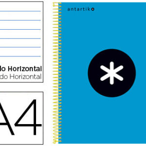 Caderno Espiral A4 Micro Antartik Capa Forrada 120F 100G Pautado Azul