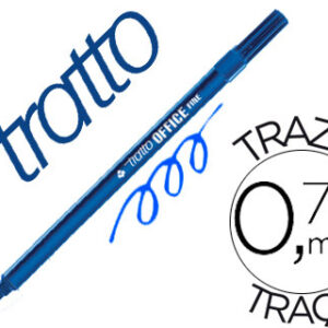 Marcador Tratto Office Fine Ponta de Fibra Traco 0,7 mm Azul