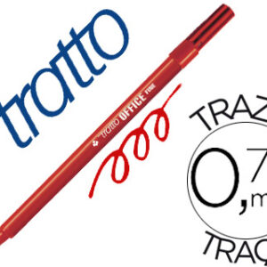 Marcador Tratto Office Fine Ponta de Fibra Traco 0,7 mm Vermelho