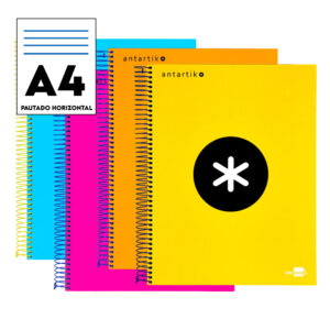 Caderno Espiral A4 Micro Antartik Capa Forrada 120F 100g Pautado Cores Sortidas
