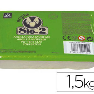 Argila Sio-2 p/ Modelar Branca de 1500 Gr