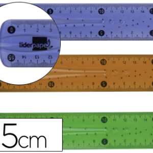 Regua Plastico Flexivel de 15 cm Cores Sortidas