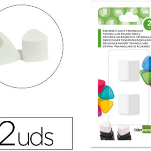 Recarga Borracha Triangular c/ Apara L?pis Blister de 2 Unidades