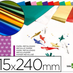 Bloco Trabalhos Manuais Papel Metalizado 240X315 mm 10F Cores Sortidas