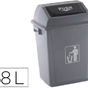 Caixote Do Lixo Q-Connect Industrial c/ Tampa de Empurrar 58 L 470X330X760 mm