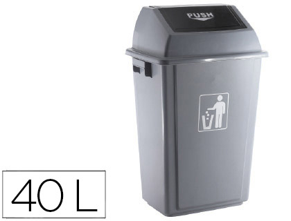 Caixote Do Lixo Q-Connect Industrial c/ Tampa de Empurrar 40 L 410X280X610 mm