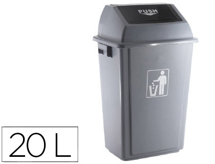 Caixote do Lixo Q-Connect Industrial c/ Tampa de Empurrar 20L 340X240X450 mm