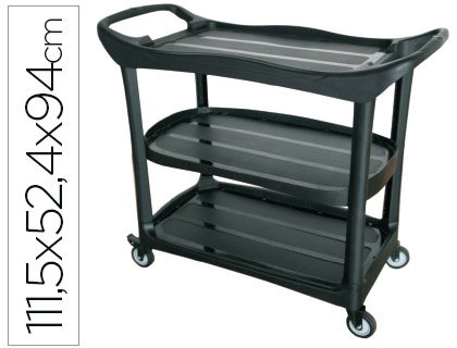 Carro de Servico Multifuncional Q-Connect 3 Prateleiras em Plástico 1115X524X940 mm