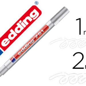 Marcador Edding Ponta de Fibra 751 Branco Ponta Redonda 1,5 mm