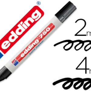 Marcador Edding Ponta de Fibra 750 Preto Ponta Redonda 3,5 mm