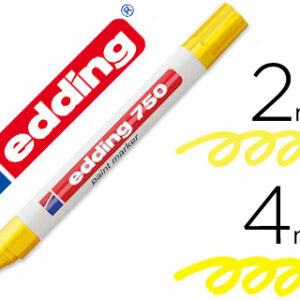 Marcador Edding Ponta de Fibra 750 Amarelo Ponta Redonda 3,5 mm