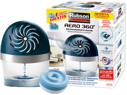 Desumidificador Rubson Aero 360 c/ Recarga 189X118X241 Mm - RUBSON