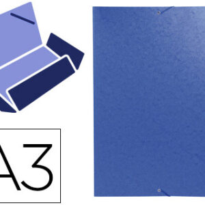 Pasta de Elasticos Exacompta Din A3 3 Abas Cor Azul