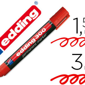 Marcador Edding Marcador Permanente 300 Vermelho Ponta Redonda 1,5 mm