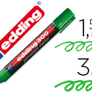 Marcador Edding Marcador Permanente 300 Verde Ponta Redonda 1,5 mm