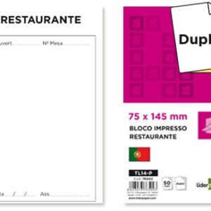 Bloco de Pedidos Restaurante Original e Copia (PT) - 145x75 mm