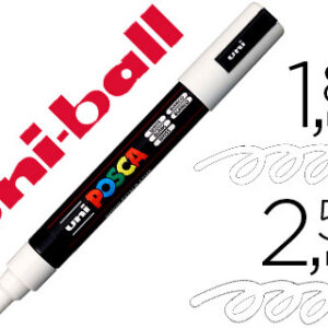 Rotulador Uni Posca Marcador de Pintura Blanco Ponta Redonda 1,8 a 2,5 mm