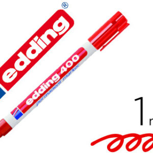 Marcador Edding Marcador Permanente 400 Vermelho Ponta Redonda 1mm