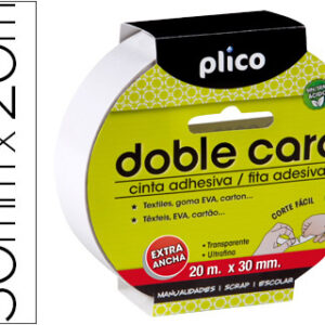 Fita Adesiva Plico Dupla Face 30mm X 20M
