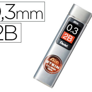 Minas Pentel Ain Stein 0.3 2B Estojo c/ 15 Minas