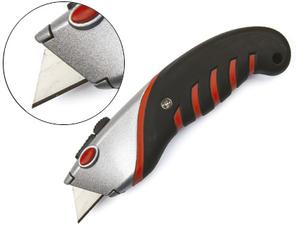 X-Ato Q-Connect Sx1500 Metalico Largo Preto e Vermelho c/ Compartimento p/ Laminas de Recarga