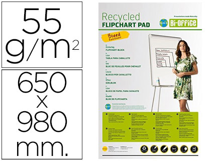 Bloco Congresso Bi-Office Papel Reciclado 55g 650X980 mm