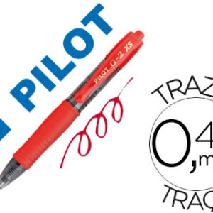 Caneta Pilot G-2 Pixie Vermelha Tinta Gel Retractil Pega de Borracha