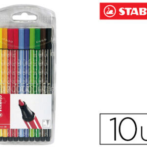 Marcador Stabilo Aguarelavel Pen 68 Estojo de 10 Cores Sortidas