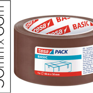 Fita Adesiva Tesa Castanha Basic 66 Mt X 50 mm p/ Embalagem