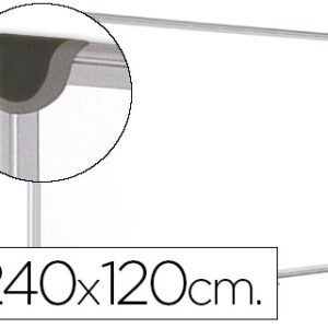 Quadro Branco Bi-Office Magnetico Maya W Ceramica Vitrificada Moldura de Alum?nio 240x120cm