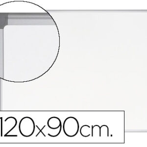 Quadro Branco Bi-Office Earth-It Magnetico de Aço Vitrificado Moldura Alum. 120X90 cm c/Bandeja
