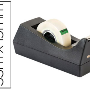 Desenrolador Scotch de Secretaria C38 Preto Inclui 3 Rolos de Fita Scotch Magic 33 Mt X 19 mm