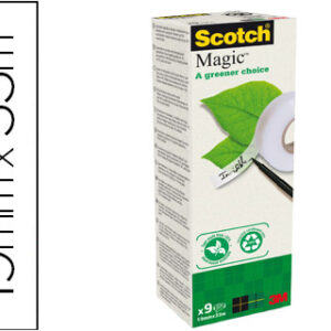 Fita Adesiva Scotch Magic 33X19 mm Embalagem de 9 Rolos