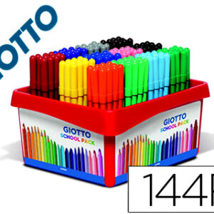 Marcador Giotto Turbo Cor School Embalagem de 144 Unidades 12 Cores X 12 Unidades