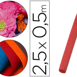 Papel Crepe 50 cm X 2,5 M 85G/M2 Vermelho