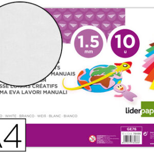 Goma Eva Din A4 60G/M2 Espessura 1,5mm Branco