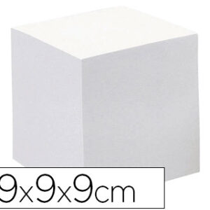 Taco Papel Quo Vadis Encolado Blanco 680F 100% Reciclado 90 g/m2 90X90X90 mm
