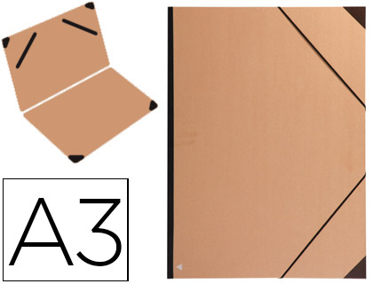 Pasta de Elasticos Clairefontaine Din A3 em Kraft Castanho
