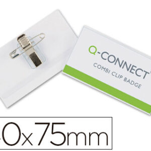 Identificador Q-Connect c/ Mola e Alfinete Kf17457 40X75 mm