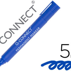 Marcador Q-Connect Permanente Azul Ponta Biselada 5.0 mm