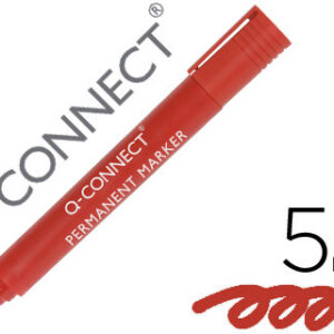 Marcador Q-Connect Permanente Vermelho Ponta Biselada 5.0 mm