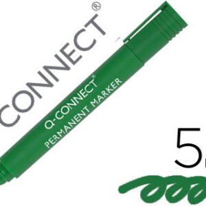 Marcador Q-Connect Permanente Verde Ponta Biselada 5.0 mm