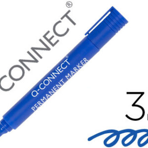 Marcador Q-Connect Permanente Azul Ponta Redonda 3.0 mm