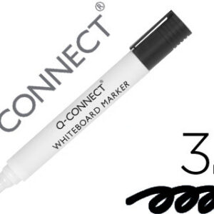 Marcador Q-Connect Quadro Branco Preto Ponta Redonda 3.0mm