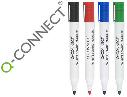 Marcador Q-Connect Quadro Branco Cores Sortidas Ponta Redonda 3.0 mm