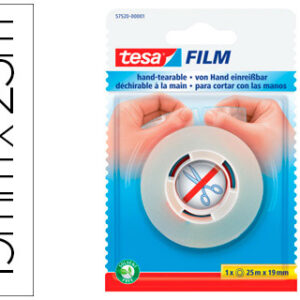 Fita Adesiva Tesa Film Sem Tesouras 25 M X 19 mm