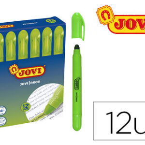 Marcador de Cera Gel Jovi Fluorescente Verde Caixa de 12 Unidades