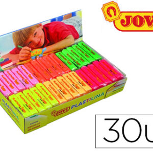 Plasticina Jovi 70 Pequena 50 Gr Cores Fluorescentes Caixa de 30 Unidades