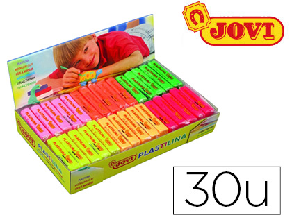 Plasticina Jovi 70 Pequena 50 Gr Cores Fluorescentes Caixa de 30 Unidades